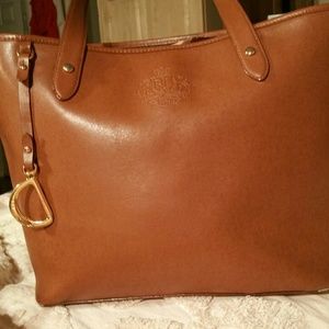 Ralph Lauren Saffiano Leather Tote Bag